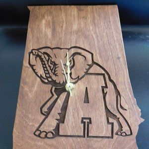University of Alabama Handmade Wood Wall Clock